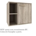 Ver imagem 5 de Gabinete para Banheiro 1 Porta 1 Prateleira sem Cuba Anne Cinza/Barrique