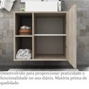 Ver imagem 2 de Gabinete para Banheiro 1 Porta 1 Prateleira sem Cuba Anne Cinza/Barrique