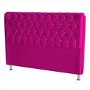 Ver imagem 2 de Cabeceira de Cama Box Londres Casal Queen 160 Cm Suede Botão de Strass Rosa Pink do Lar Móveis e