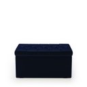 Ver imagem 3 de Calçadeira Baú Sagitarius para Cama de Solteiro 90cm no Tecido Veludo Azul - Aradecor