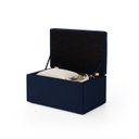 Ver imagem 4 de Calçadeira Baú Sagitarius para Cama de Solteiro 90cm no Tecido Veludo Azul - Aradecor