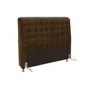Ver imagem 1 de Cabeceira Cama Box Estofada Queen Queen Dama Suede Marrom Chocolate - Simbal