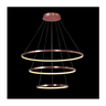 Lustre Led Moderno Pendente Anéis Led 89w 3 Arcos Rose  Brinovar - 6