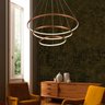 Lustre Led Moderno Pendente Anéis Led 89w 3 Arcos Rose  Brinovar - 4