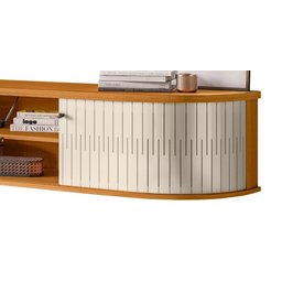 Rack Suspenso Ripado Algarve para Tv até 75 Polegadas - Cinamomo/off White - Madetec - 7