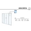 Ver imagem 2 de Porta de Correr em Alumínio 04 Folhas Vidros Temperados Branca - 210x200