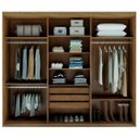 Ver imagem 2 de Guarda-Roupa Casal 3 Portas de Correr com Espelho 267cm Luminum Light