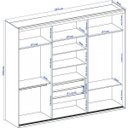 Ver imagem 4 de Guarda-Roupa Casal 3 Portas de Correr com Espelho 267cm Luminum Light