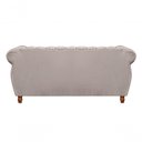 Ver imagem 4 de Sofá Realeza 3 Lugares 196cm Bege Suede Bella Decor Estilo Clássico Elegante