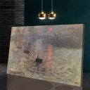 Ver imagem 3 de Quadro Impressão, Nascer Do Sol Claude Monet:150x100/BRANCA