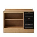 Ver imagem 4 de Balcão para Cozinha 120cm com 2 Portas e 3 Gavetas e Tampo Cinamomo/Preto Yescasa