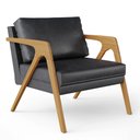 Ver imagem 6 de Kit 04 Poltronas Decorativa Sala Pietra Estrutura Madeira L02 Couríssimo Preto Brilho - Lyam Decor