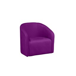 Poltrona Estofada Decorativa Sala de Estar Lara Tecido Veludo Roxo - Dl Decor - 3