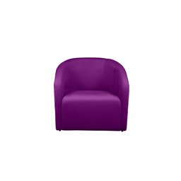 Poltrona Estofada Decorativa Sala de Estar Lara Tecido Veludo Roxo - Dl Decor - 1