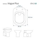 Ver imagem 3 de Tampa de Vaso Soft Close Vogue Plus Branco para Bacia Deca
