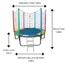 Ver imagem 2 de Cama Elástica Pula Pula 1,83m Nacional Premium