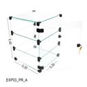 Ver imagem 1 de Expositor de Vidro C/ Porta e Cadeado - C/ Conectivo Preto - 0,30 X 0,40 X 0,30m