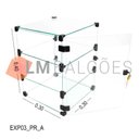 Ver imagem 2 de Expositor de Vidro C/ Porta e Cadeado - C/ Conectivo Preto - 0,30 X 0,40 X 0,30m