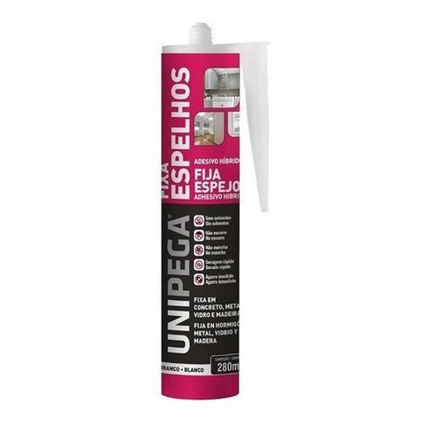 Cola para Vidro e Espelho Fixa Espelho280ml - Unipega
