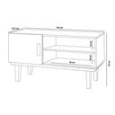Ver imagem 3 de Rack Noa para TV 42" 110cm MDP com Porta e Prateleira Preto Naturale Casah