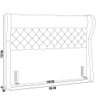 Cabeceira Cama Box Casal 140 Cm P05 Madrid Veludo Azul Marinho - Lyam Decor - 5