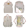 Mochila Maternidade Griff Baby Mavelle Cinza e Rosa - 3