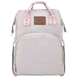 Mochila Maternidade Griff Baby Mavelle Cinza e Rosa - 1