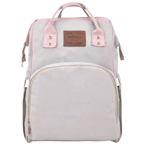 Mochila Maternidade Griff Baby Mavelle Cinza e Rosa