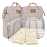 Mochila Maternidade Griff Baby Mavelle Cinza e Rosa - 2
