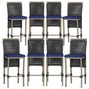 Ver imagem 1 de 8 Banqueta em Alumínio Roma Fendi Corda Náutica Tecido 10