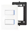 Ver imagem 1 de Kit 2 Interruptor Simples + 1 Placa 4x2 2 Modulo + Suporte - Branco - Pial Plus+