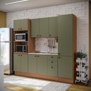Ver imagem 1 de Cozinha Modulada Pixel Kappesberg 100% Mdp Canela/verde Frevo 240cm