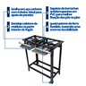 Fogão Industrial 2 Bocas 30x30 Baixa Pressão P5 Jcn - 6