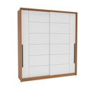 Ver imagem 2 de Guarda-roupa Casal Lisboa 2 Portas 2 Gavetas Freijó/branco - Politorno