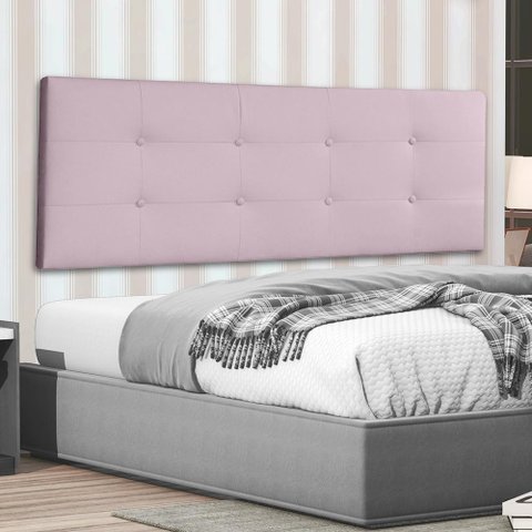 Cabeceira Painel Casal Queen 1,60m Berlim Suede Rosa Bebê Dal Poz Estofados