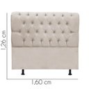 Ver imagem 3 de Cabeceira Estofada Cama Box Queen 160cm París Corino Bege- Mabe Magazine