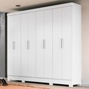 Ver imagem 2 de Guarda Roupa Casal 8 Portas 4 Gavetas 236cm Ágata M07 Branco - Mpozenato