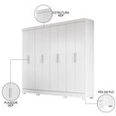 Ver imagem 3 de Guarda Roupa Casal 8 Portas 4 Gavetas 236cm Ágata M07 Branco - Mpozenato