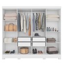 Ver imagem 6 de Guarda Roupa Casal 8 Portas 4 Gavetas 236cm Ágata M07 Branco - Mpozenato