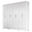 Ver imagem 1 de Guarda Roupa Casal 8 Portas 4 Gavetas 236cm Ágata M07 Branco - Mpozenato