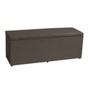 Ver imagem 4 de Kit Cabeceira e Calçadeira Baú Casal 1,40m Berlim Suede Marrom - Pallazio