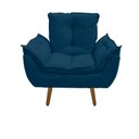 Ver imagem 2 de Kit Poltrona com Puff Opala para Sala Confortável e Resistente Suede