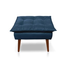 Kit Poltrona com Puff Opala para Sala Confortável e Resistente Suede - 3