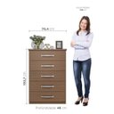 Ver imagem 3 de Cômoda 5 Gavetas Salvador Espresso Móveis