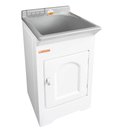 Ver imagem 1 de Tanque de Lavar Roupa 20l Cinza com Gabinete 46x43x93cm Lavanderia Área de Serviço