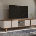Ver imagem 1 de Rack Bancada para Tv 60 Pol 217 Cm 11097 Cedro Off White Dcasa