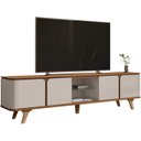 Ver imagem 2 de Rack Bancada para Tv 60 Pol 217 Cm 11097 Cedro Off White Dcasa