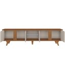 Ver imagem 5 de Rack Bancada para Tv 60 Pol 217 Cm 11097 Cedro Off White Dcasa