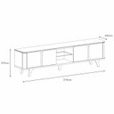 Ver imagem 4 de Rack Bancada para Tv 60 Pol 217 Cm 11097 Cedro Off White Dcasa