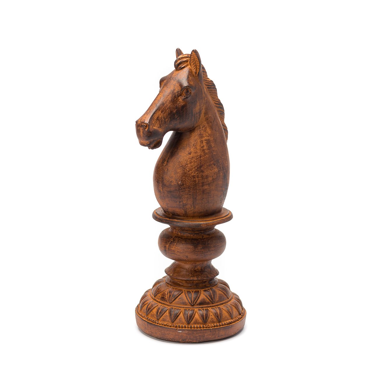 Enfeite Decorativo Peça de Xadrez Cavalo em Porcelana Preto Item Para  Decoração